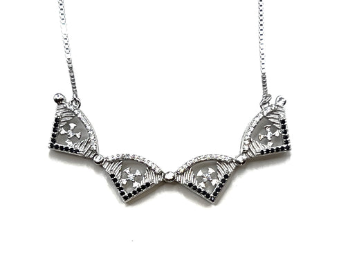 Sterling Round Jerusalem Cross Opening Magnetic Necklace
