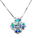 Sterling with Opal Jerusalem Cross Opening Magnetic Necklace