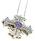 Sterling Classic Jerusalem Cross Opening Magnetic Necklace