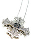 Sterling Classic Jerusalem Cross Opening Magnetic Necklace