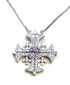 Sterling Classic Jerusalem Cross Opening Magnetic Necklace