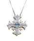 Sterling Classic Jerusalem Cross Opening Magnetic Necklace