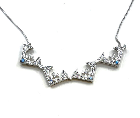 Sterling Classic Jerusalem Cross Opening Magnetic Necklace