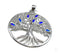 Sterling Silver with Opal Tree of Life Pendant