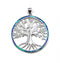 Sterling Silver with Opal Tree of Life Pendant