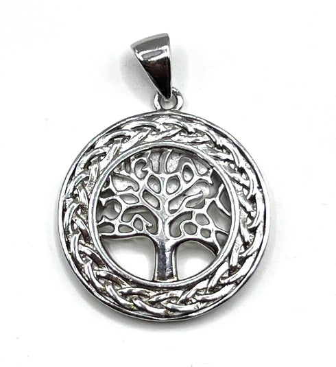 Sterling Silver Round Tree of Life Pendant