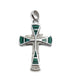 Sterling Silver With Opal Cross Pendant