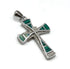 Sterling Silver With Opal Cross Pendant