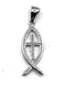 Sterling Silver Fish with Cross Pendant