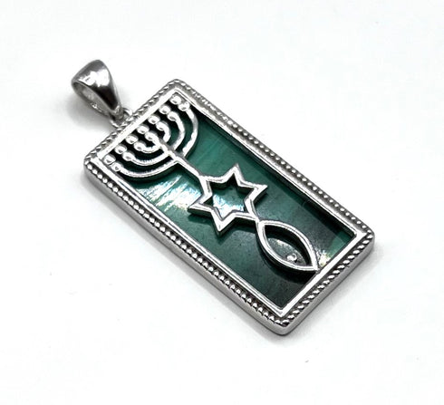 Sterling Silver With Stone of Israel Grafted In Pendant