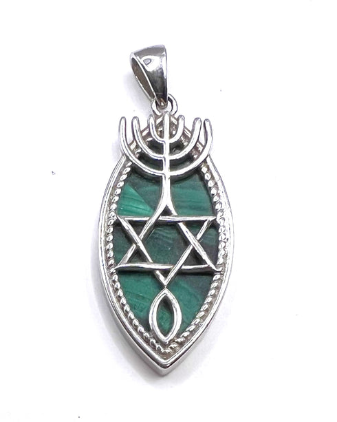 Sterling Silver With Stone of Israel Grafted In Pendant