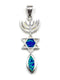 Sterling Silver With Opal Grafted In Pendant