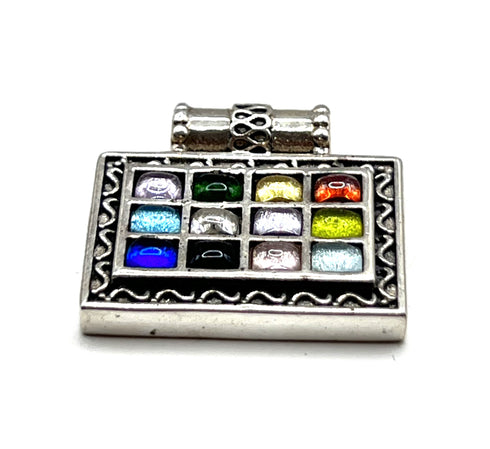 Sterling Silver Modern Hoshen Breast Plate Pendant