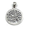Sterling Silver Round Shema Israel Pendant