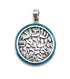 Sterling Silver with Stone of Israel Round Shema Israel Pendant