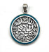Sterling Silver with Stone of Israel Round Shema Israel Pendant