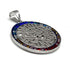 Sterling Silver Round Modern Shema Israel Pendant