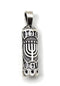 Sterling Silver Mezuzah with Menorah Pendant