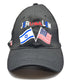 Embroidered Black American and Israeli Flags