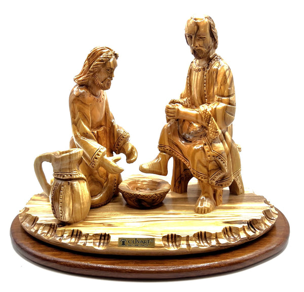 Jesus Washing His Disciples Feet Olive Wood