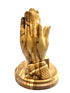 Olive Wood Bible Holder Hands