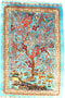 Tree Of Life Exceptionally Fine Persian Silk Carpet