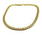 14k Yellow Gold 10mm Curved Beveled Curb Chain Necklace