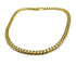 14k Yellow Gold 10mm Curved Beveled Curb Chain Necklace