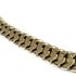 14k Yellow Gold 10mm Curved Beveled Curb Chain Necklace