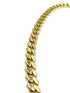 14k Yellow Gold 10mm Beveled Curb Chain Necklace