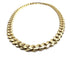 14k Yellow Gold 13mm Beveled Curb Chain Necklace
