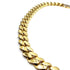 14k Yellow Gold 13mm Beveled Curb Chain Necklace