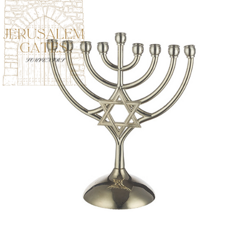 Metal Menorah With Star of David