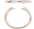 14K Gold With Pave Diamond Bangle
