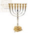 Silver & Gold Plated 7 Branch Menorah100 CM