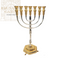 Silver & Gold Plated 7 Branch Menorah 120 CM