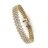 14K Yellow Gold with Diamond Eternity Three Row Tennis Bracelet