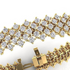14K Yellow Gold with Diamond Eternity Three Row Tennis Bracelet