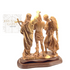 Jesus Christ "Baptism by Saint John" with Angel Hand Carved Olive wood Stateu from The Holy Land