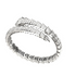 14K Gold With Pave Diamond Snake Bangle
