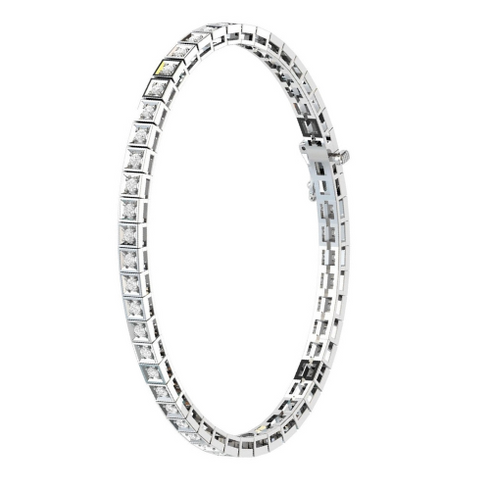 14k White Gold Diamond Princess Tennis Bracelet ( 2.162 ct. t.w.)