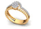 Round Shape Natural Diamond Engagement Ring
