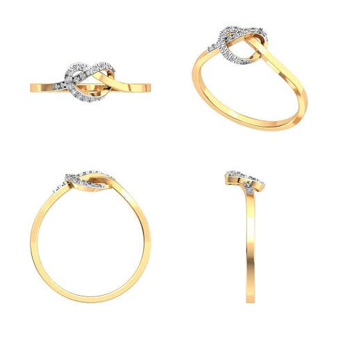 Twisted Style Diamond Engagement Ring