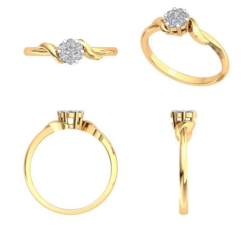 Odette Round Cut Diamond Engagement Ring