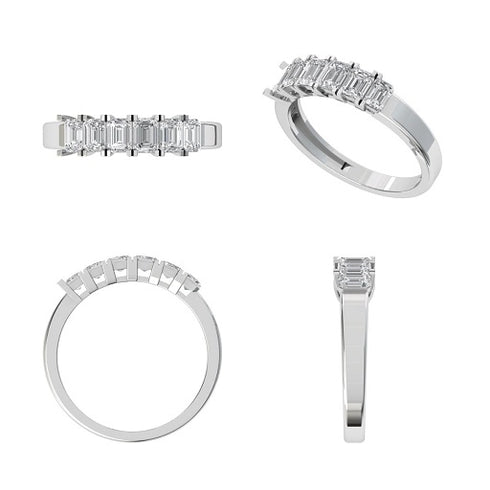 Bellona Modern Diamond Half Eternity Ring