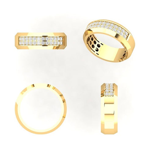 Ginevra Modern Diamond Half Eternity Ring