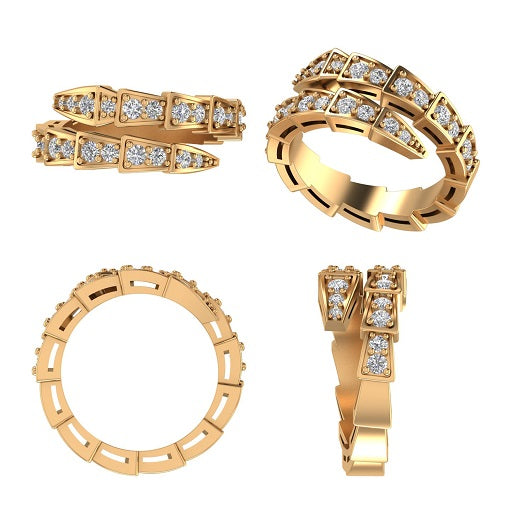 Jaquetta Snake Diamond Ring