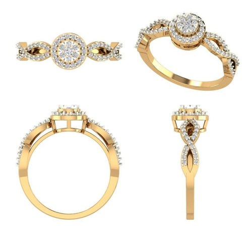 Clarisse Twisted Diamond Engagement Ring