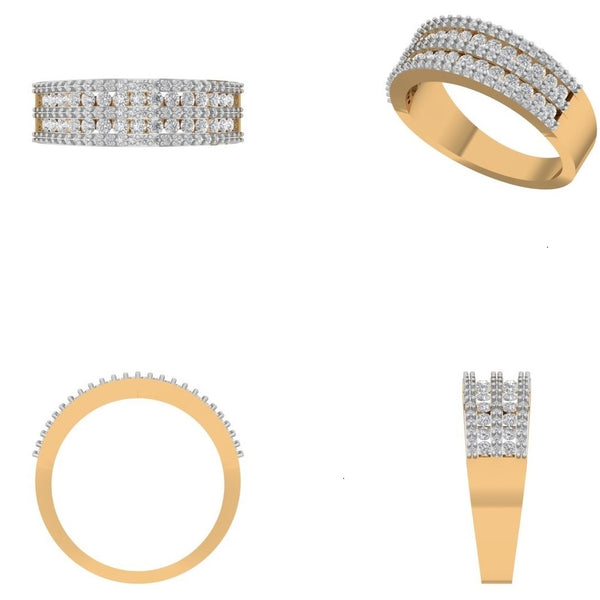 Chloe Modern Diamond Half Eternity Ring