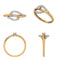 Luisa Crossover Diamond Engagement Ring